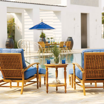 Teak Recliners and patio dining set by Summer Classics