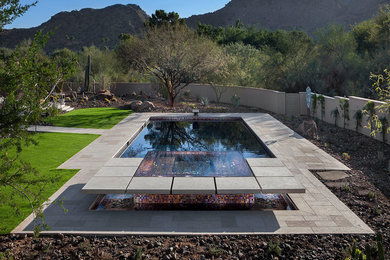 Inspiration for a contemporary swimming pool in Phoenix.