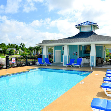 The Community Pool and Club House at THE COTTAGES at Southport, NC