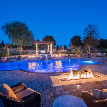 The Ultimate Outdoor Living: Sports Court, Pavilion, Pool, Spa and Pond