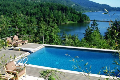 Inspiration for a contemporary pool remodel in Seattle