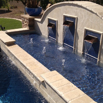 Tiled swimming pool