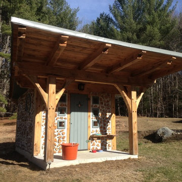 Timber frame outdoor sauna
