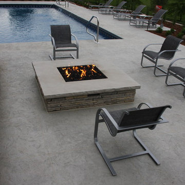 Timeless Pool with Firepit Feature