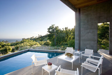 Pool - contemporary backyard pool idea in Santa Barbara