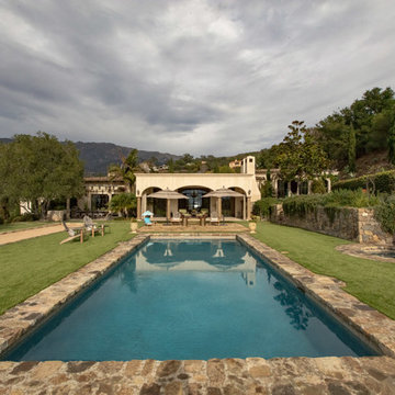 Toro Canyon Tuscan Style Pool and Landscape | Santa Barbara CA