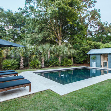 Tour a Backyard Pool Retreat in Charleston