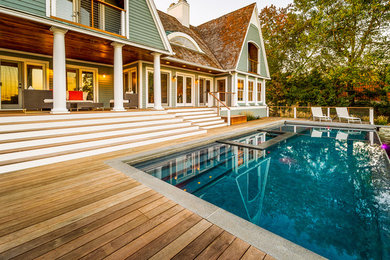 Transitional Style Swimming Pool & Landscape
