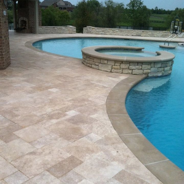 Travertine Pool Deck Photos & Ideas Houzz
