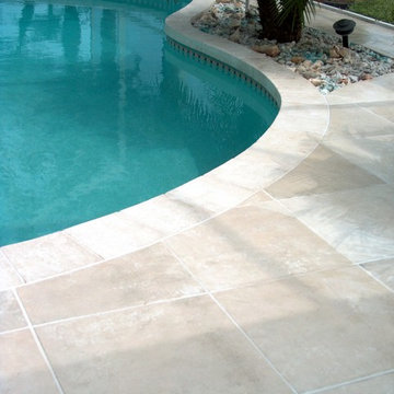 Travertine pool deck Melbourne