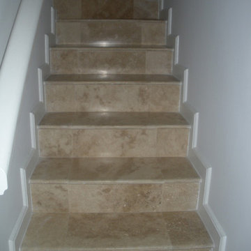 Travertine Tile Steps