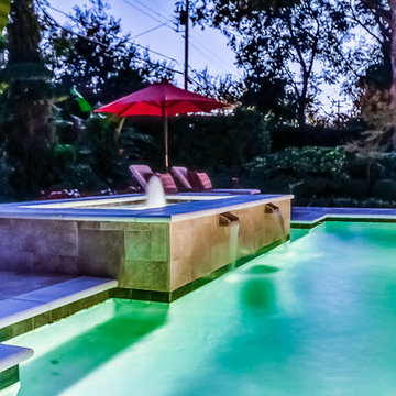 Tropical Geometric Hobert Pool Backyard Retreat