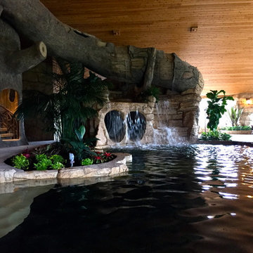 Tropical Poolside Landscape