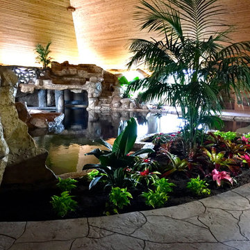 Tropical Poolside Landscape