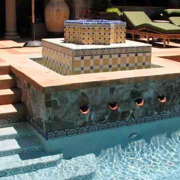 Tuscan-Style Mediterranean Concrete Pool Deck, Patio, Countertop & More