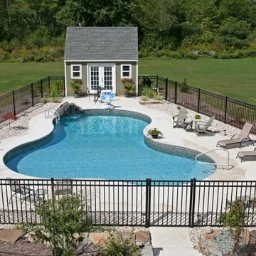 Unique Pool with Water Feature