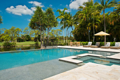 Example of a large island style pool design in Miami
