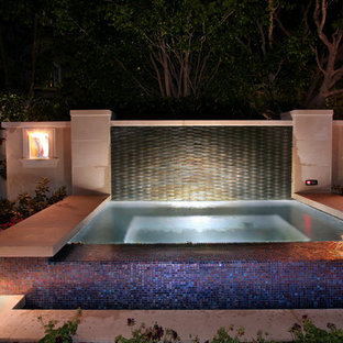 Mediterranean infinity pool in Orange County.