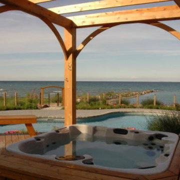 view from hot tub