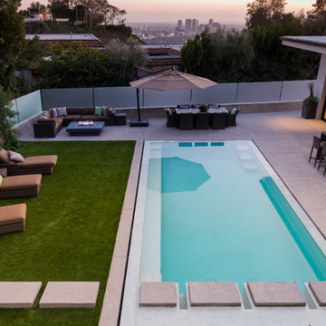 Wallace Ridge Beverly Hills luxury home modern pool terrace for outdoor living