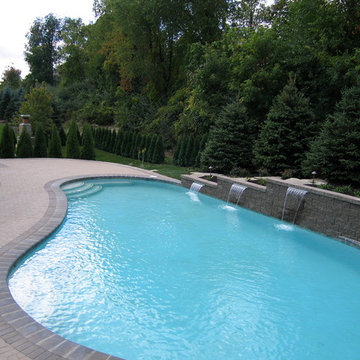 Washington Township Custom Swimming Pool with Elevation