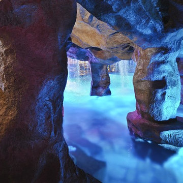 Waterfalls & Grottos Give This Oklahoma Pool Multiple Entertainment Areas - Fami