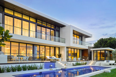 Inspiration for a modern pool remodel in Miami