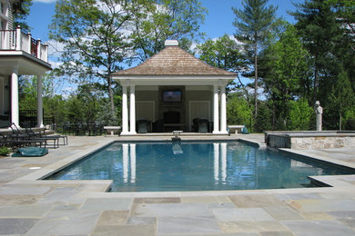This is an example of a traditional swimming pool in Boston.