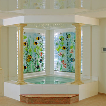 Whirlpool mit Glas- Fusing Tafeln je 135 x 150cm