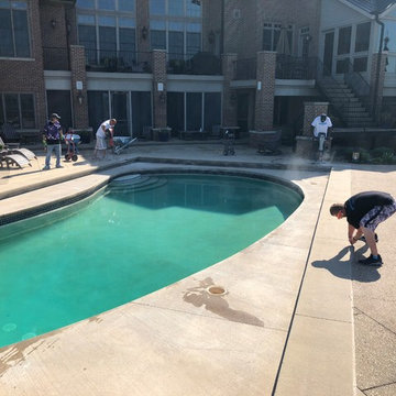Williamsburg, IA - Modern - Kidney Shaped Swimming Pool Remodel