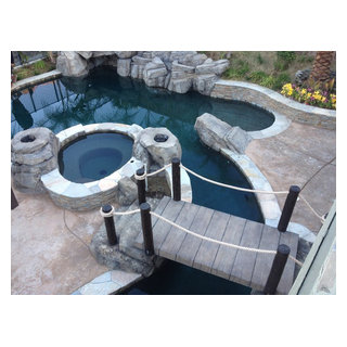 Wilson Lazy River - Tropical - Pool - Los Angeles - by Premier Pools ...