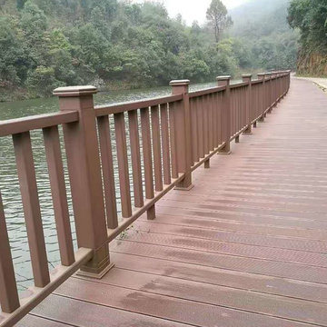 Wuxie easy install diy wpc wood plastic composite decking& flooring