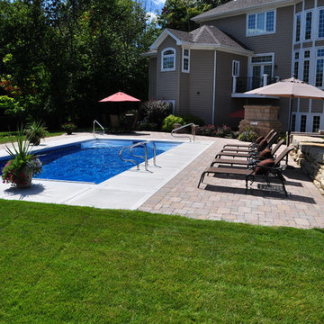 Yorkville - Inground Pool with Paver Patio & Outdoor Living Area