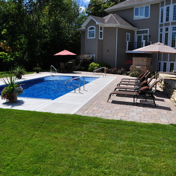 Yorkville - Inground Pool with Paver Patio  & Outdoor Living Area