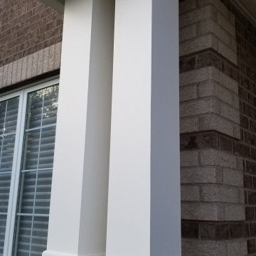 10" x 10" Plain Panel PVC Columns with Craftsman Trim