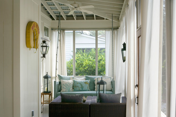 Beach Style Porch by Our Town Plans