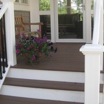 A Detail of the Porch to the Screened Porch
