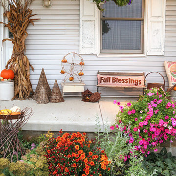 A Peek at 2 Prettily Dressed Fall Porches