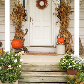 A Peek at 2 Prettily Dressed Fall Porches