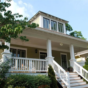 A welcoming bungalow front porch