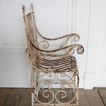Antique Iron Garden Armchair