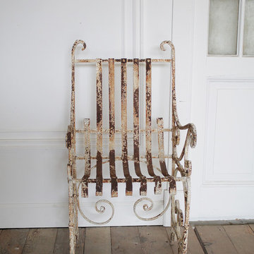 Antique Iron Garden Armchair
