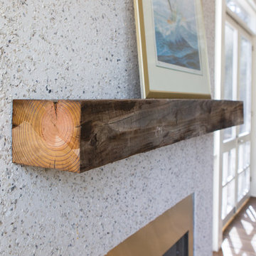 Back porch fireplace
