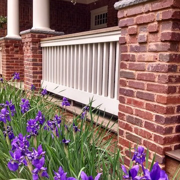 Brick Piers and wood railing on this Westfield, NJ  home.