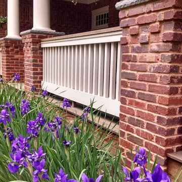 Brick Piers and wood railing on this Westfield, NJ home.