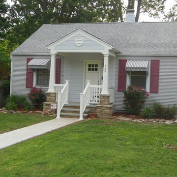 Bungalo 'Craftsman' style Front Porch Addition'After':University Heights, Spfd.
