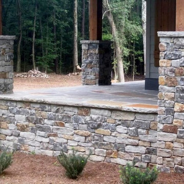 Cascade Natural Stone Veneer Wrap Around Porch