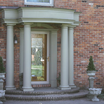 Classically inspired front porch