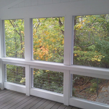 Composite deck remodel, screen porch addition