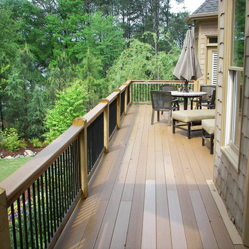 Composite decking and handrail